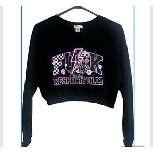 Sassy Long Sleeve half top Sweatshirt size Small